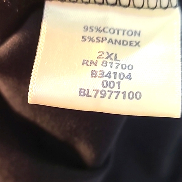 Blair Black Pullover Top with 3/4 Sleeves with Ruching & a Tie, Size 2X - Picture 8 of 8